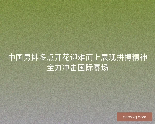 中国男排多点开花迎难而上展现拼搏精神全力冲击国际赛场 中国男排多点开花迎难而上展现拼搏精神全力冲击国际赛场